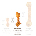 iPaw Turkey Tendon for Dogs, Dog Treats for Signature Series, All Natural Human Grade Puppy Chew, Ingredient Sourced from USA, Hypoallergenic, Rawhide Alternative, 2 Units/Pack Bone (Medium)